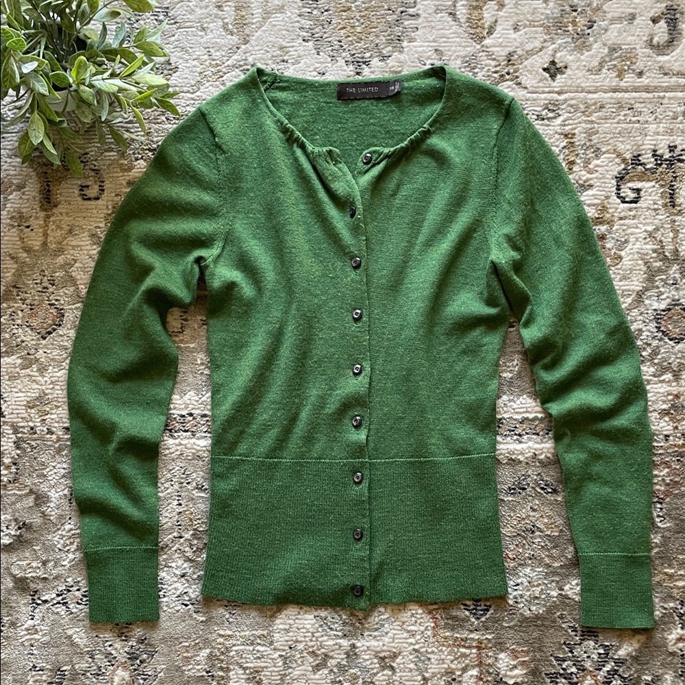The Limited Green Women's Cardigan Sweater